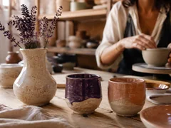 Pièces en céramique dans un atelier